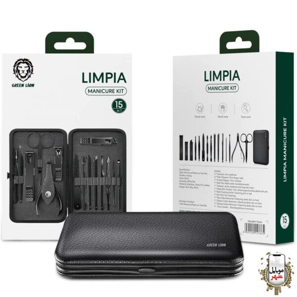 Green Limpia Manicure Kit 15 in 1