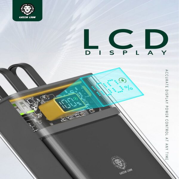 green integrated transparent power bank