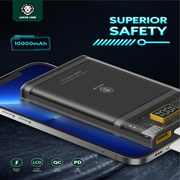 green integrated transparent power bank