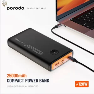 Porodo 25000mAh Compact Power Bank