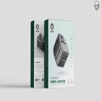 Green compact travel adapter