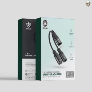 Green 2in1 audio&charging splitter adapter