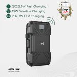 پاوربانک خورشیدی 5 پنلی 20000 میلی‌ آمپر گرین لاین Green Solar 5-Panel 20000mAh Power Bank