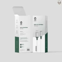 Green usb-a to lightning wide cable