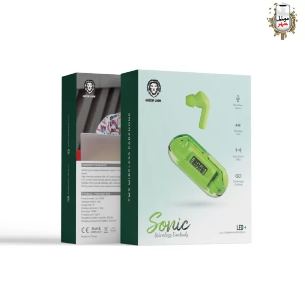 قیمت هندزفری بلوتوث سونیک گرین Green Sonic Wireless Earbuds GL-TWS9