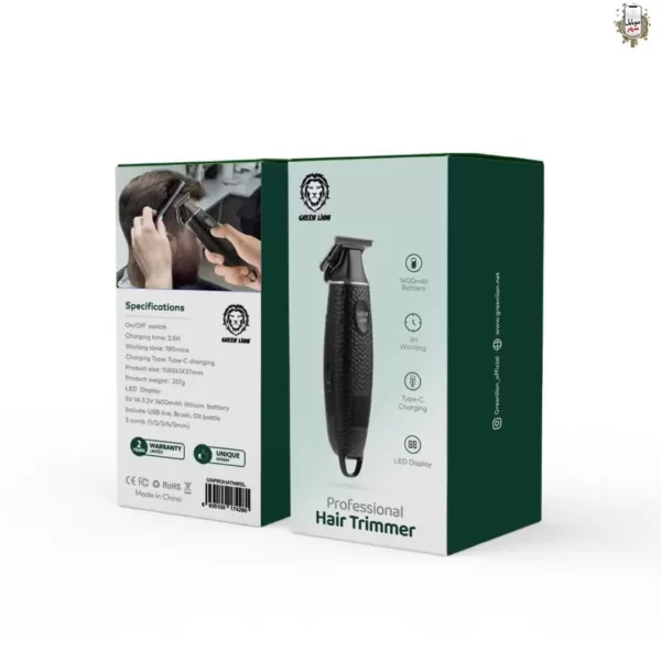 Green professional hair trimmer