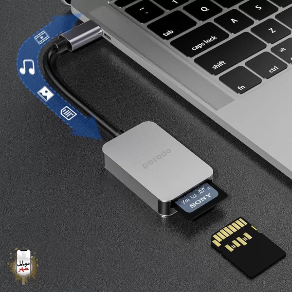 Porodo 2iN1 USB-C Card Reader -