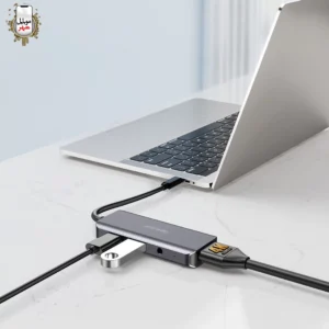 هاب 4در1 اچ دی ام آی پرودو Porodo 4iN1 HDMI 4K USB-C Hub PD-41CHB-GY