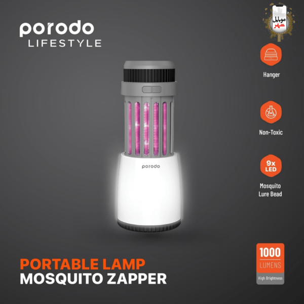 لامپ زاپر پشه پرودو Porodo Portable Lamp Mosquito Zapper PD-LS5WLMZ