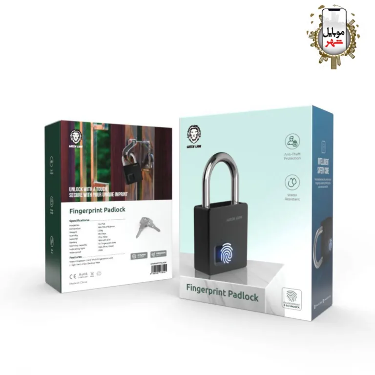 Green Fingerprint Padlock GNFPPDLKBK