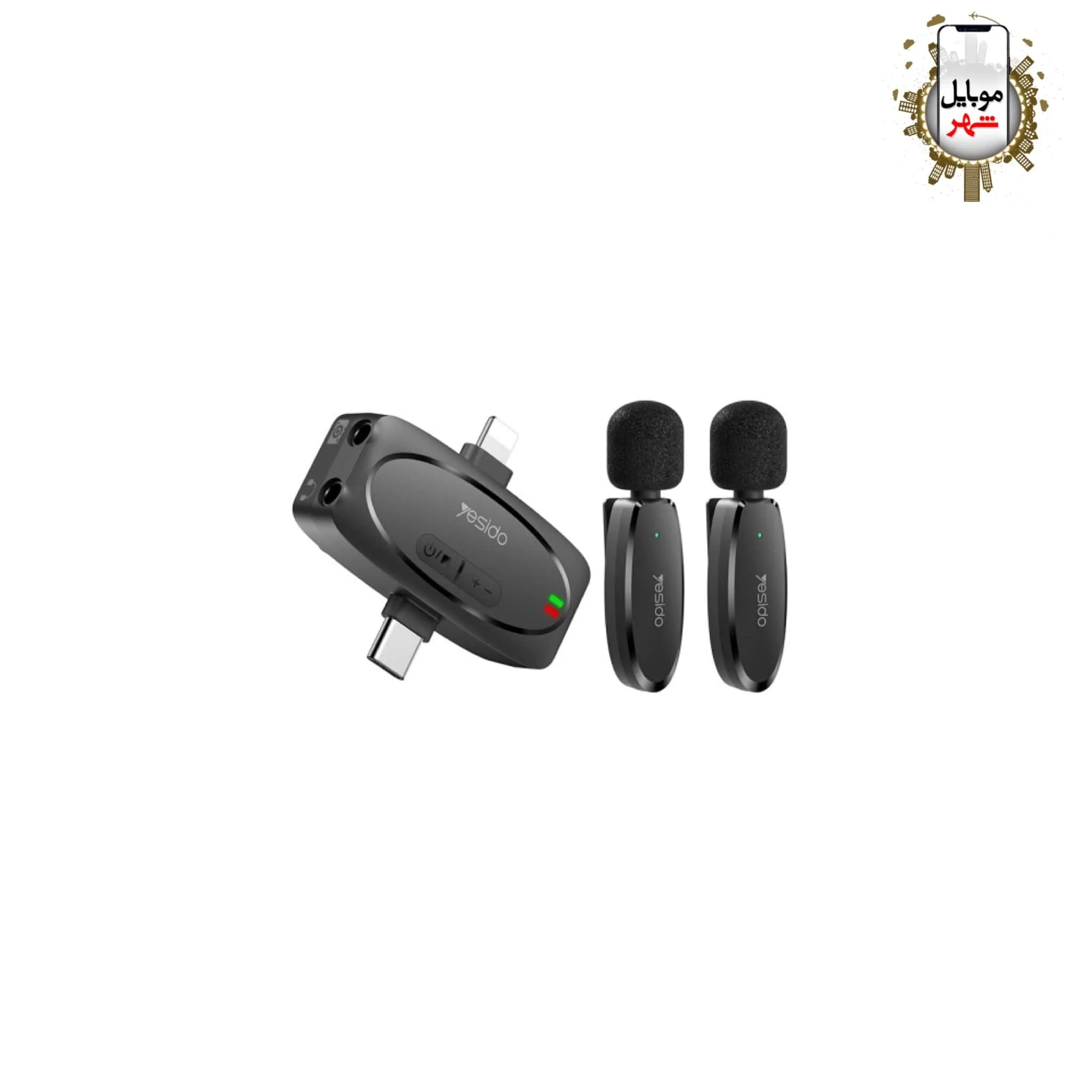 میکروفون لاوالیر دوگانه بی سیم 3در1 یسیدو Yesido Lavalier Microphone KR15