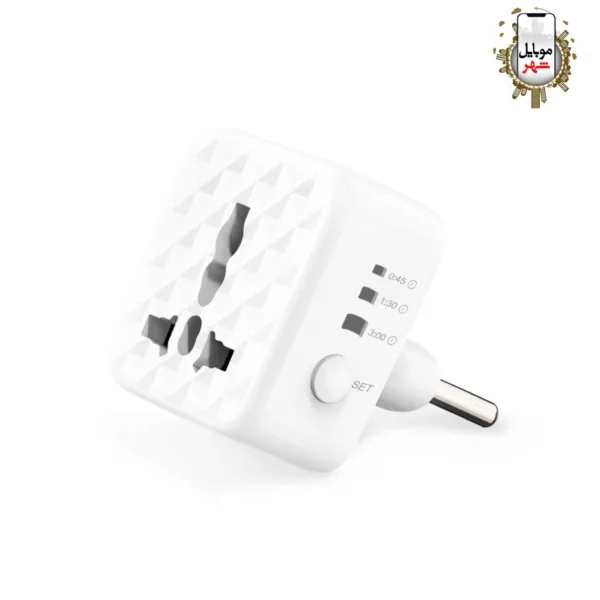 تبدیل برق حهانی تایمردار گرین Green Universal Conversion Plug With Timer