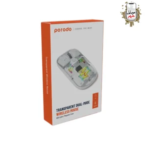 ماوس بی سیم شفاف پرودو Porodo Transparent DUAL-MODE Wireless Mouse