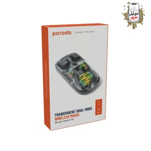 Porodo Transparent DUAL-MODE Wireless Mouse