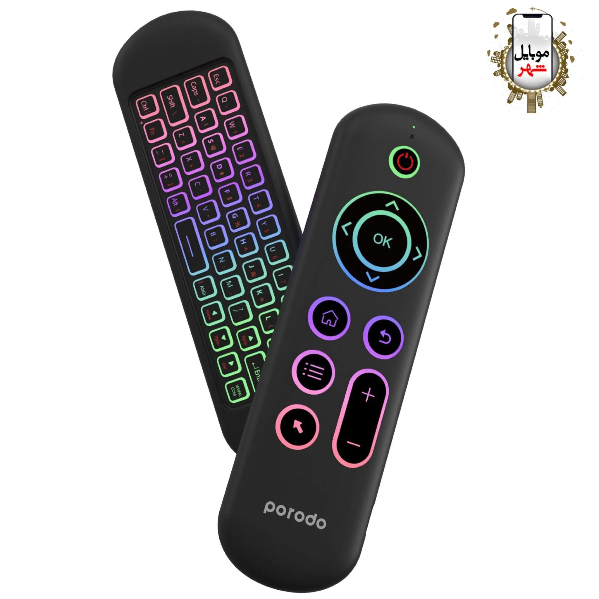 کنترل از راه دور مینی کیبورد و ماوس پرودو Porodo Air Mouse Remote Mini Keboard