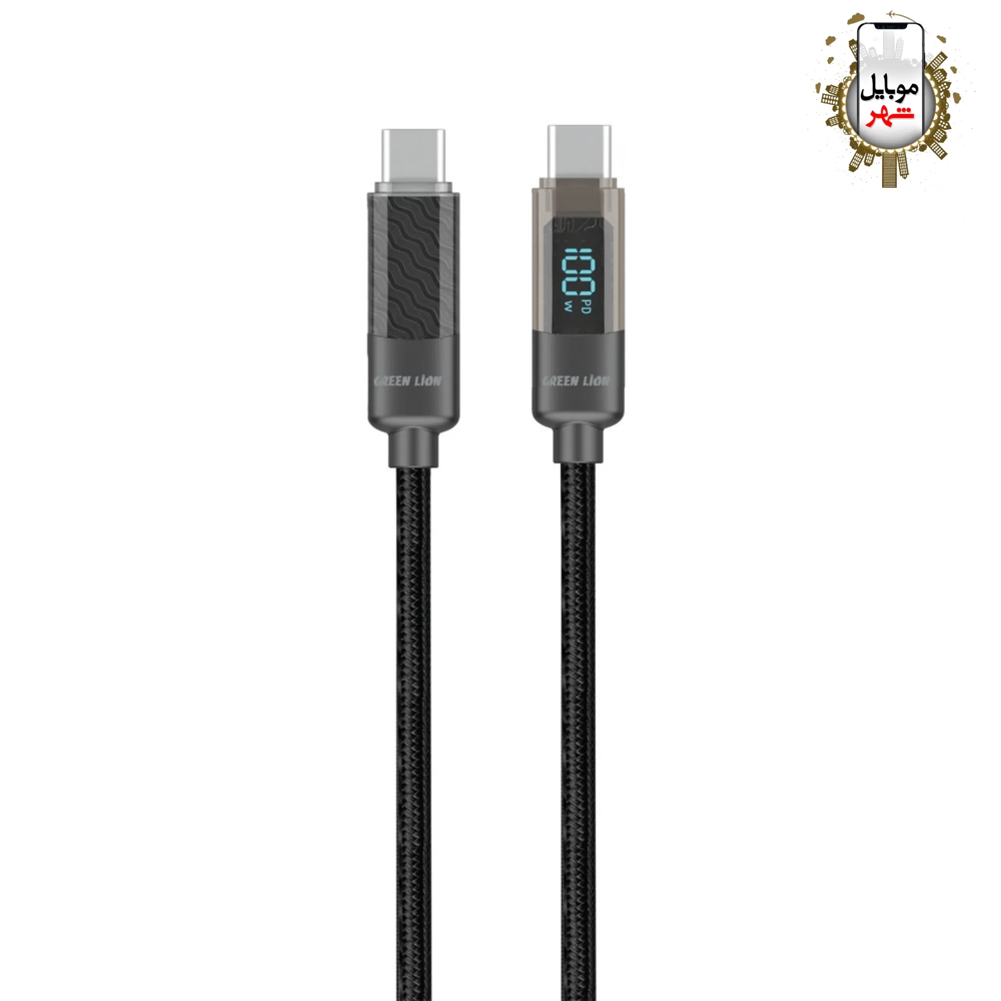 کابل شارژ نمایشگر دیجیتال تایپ سی به تایپ سی گرین Green Digital Display Cable USB-C TO USB-C