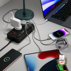 هاب برق چند پورت پرودو Porodo Multi-Port Power Hub 4USB-C/USB-C PD-FWCH013