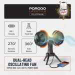 همده Porodo Lifestyle Dual-Head Oscillating Fan