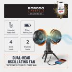 Porodo Lifestyle Dual-Head Oscillating Fan خرید عمده