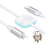 قیمت کابل 2 در1 با شارژر بی‌سیم پرودو Porodo 2 in 1 C-L 27W Cable with Wireless Watch Charger 1.2M