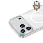 قاب مگ سیف کریستال شفاف آیفون سری 17 Green MagSafe Crystal Clear Case for iPhone 17 Series