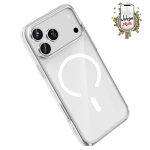 قاب مگ سیف کریستال شفاف آیفون سری 17 Green MagSafe Crystal Clear Case