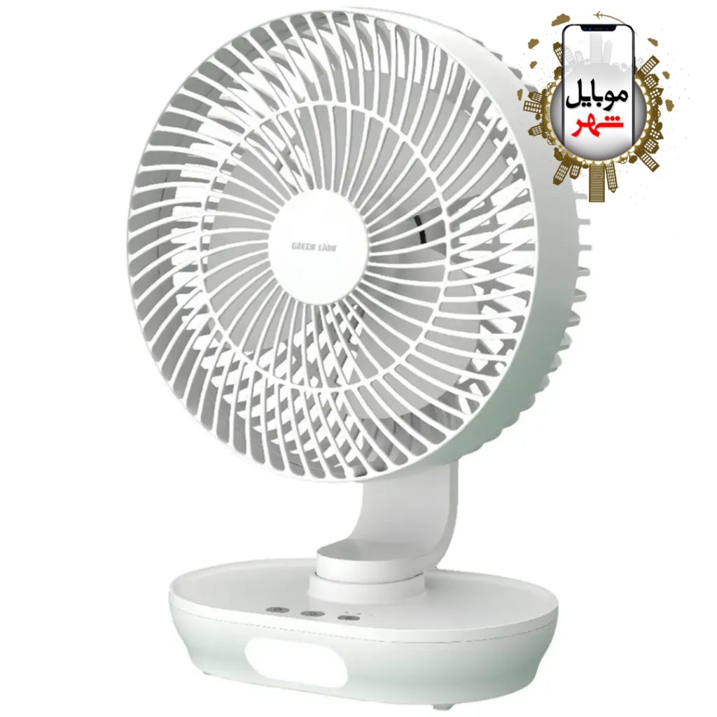 پنکه رومیزی ۸ اینچی قابل شارژ گرین Green 8" Desktop Fan Rechargeable