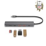 هاب USB-C باریک 6 در 1 پاورولوژی با کیفیت 4K HDMI
