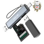 رم ریدر 3در1 با قابلیت اتصال USB-A و USB-C گرین Green 3in1 Card Reader with USB-A & USB-C Connectivity