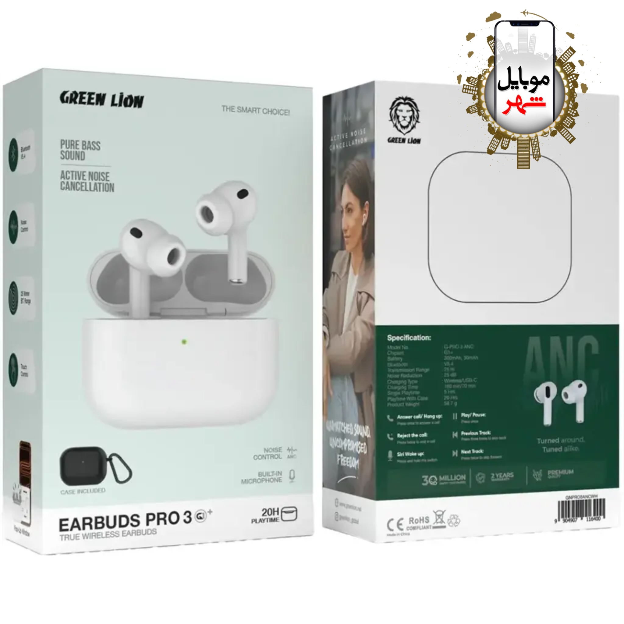 photo-output Green Earbuds Pro 3 G1 True Wireless Earbuds