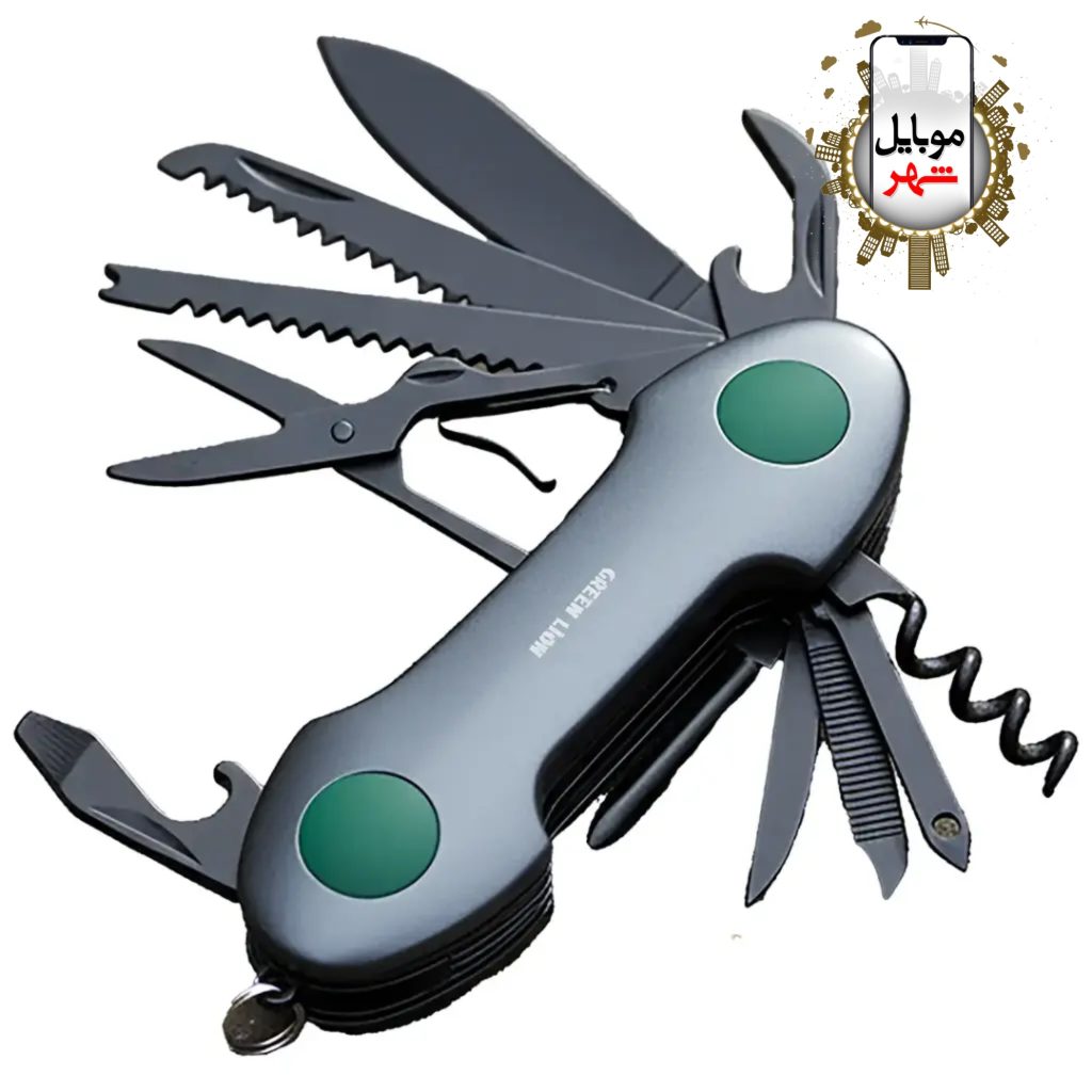 چاقو و ابزار چندکاره 14در1 گرین Green 14-In-1 Multi Tool Key Chain Knife